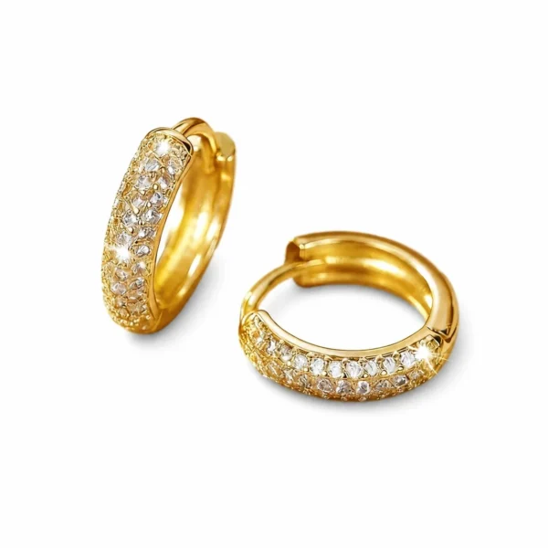 Pavé Round CZ Hoop Earrings