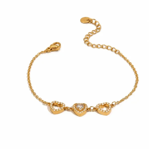 Heart, Clover & Crystal Chain Bracelet Designs