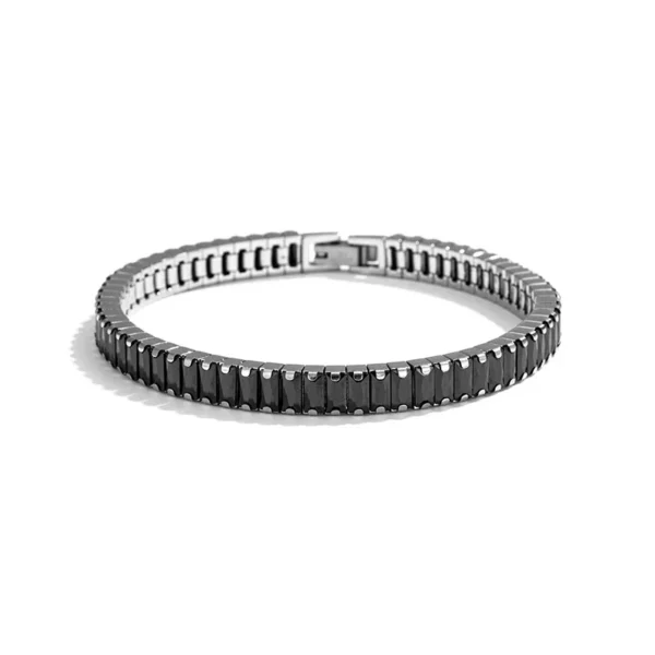 Black Baguette Tennis Bracelet