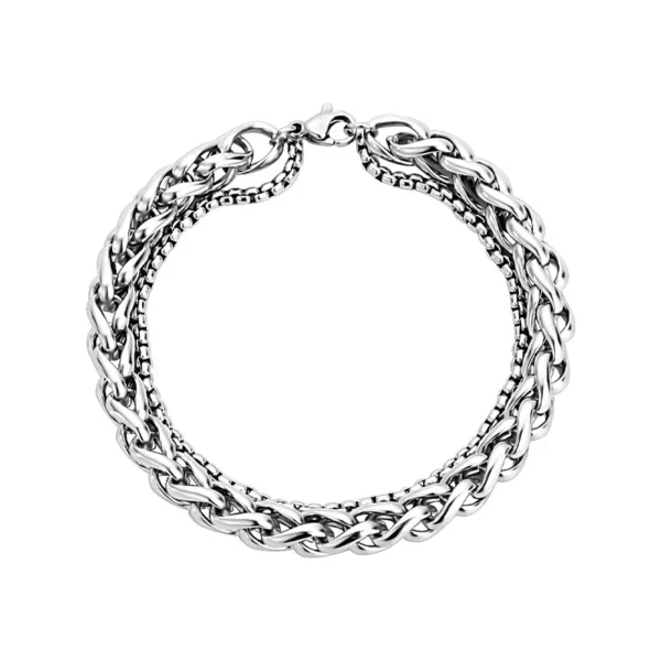 Industrial Double Chain Bracelet