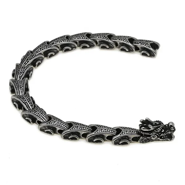 Antiqued Dragon Link Chain Bracelet