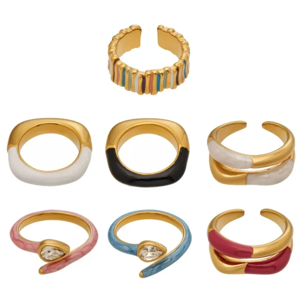 Colorful Enamel Ring