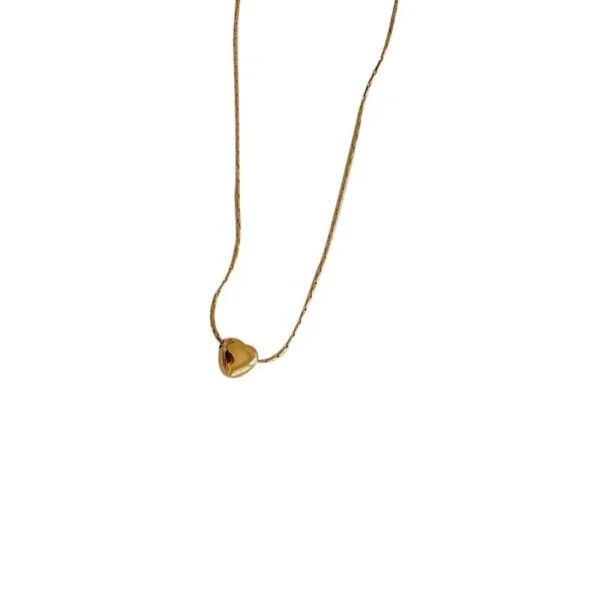 Heart Pendant Snake Chain Necklace