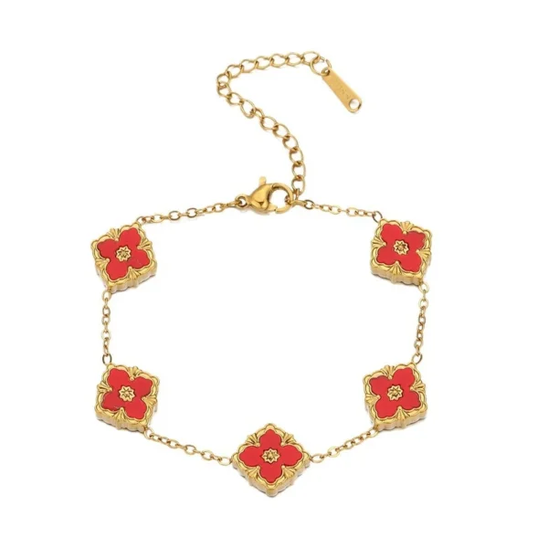 Five-Flower Chain Bracelet