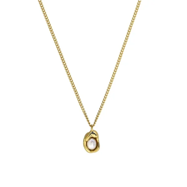 Pearl Pod Bead Chain Pendant Necklace