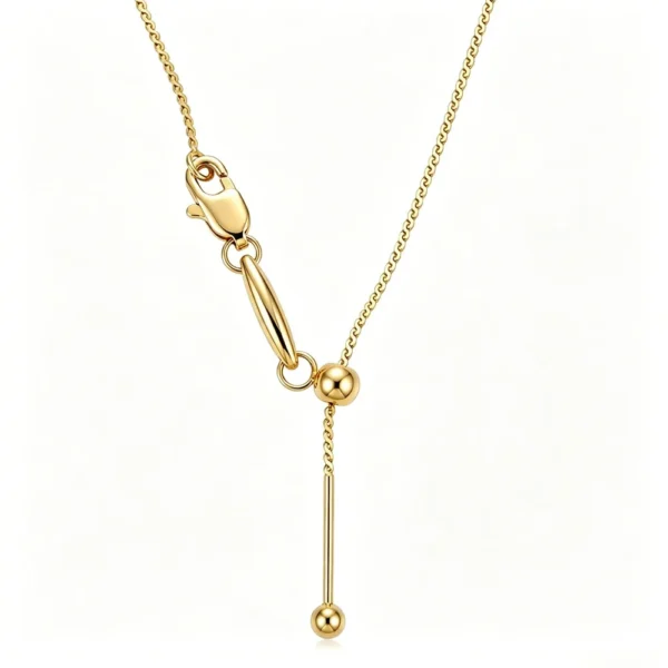 Y-Drop Bead Slider Necklace