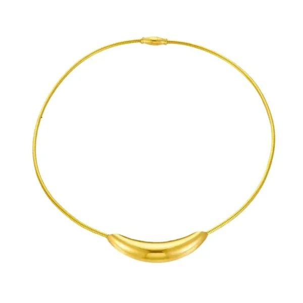 Snake Chain Necklace with Curved Tube