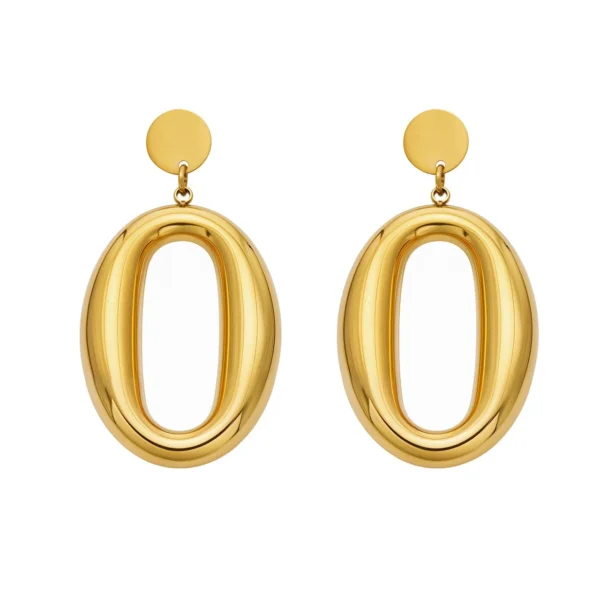 Oval Drop Earrings, Nested Openwork