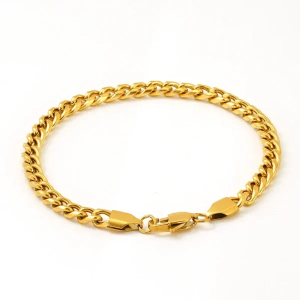 Polished Wheat Chain Bracelet