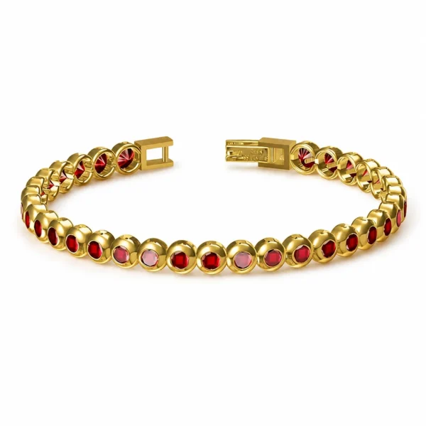 Polished Bezel CZ Tennis Bracelet