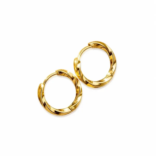 Twisted Wave Hoop Earrings