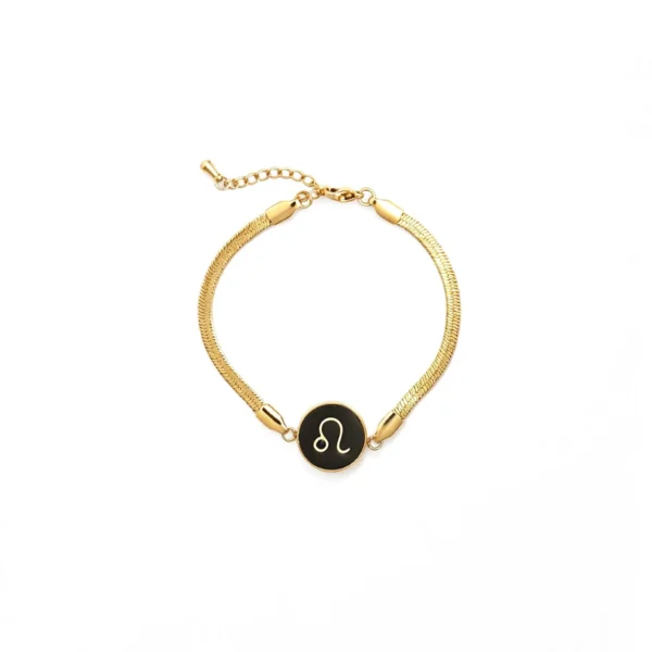 Snake Chain Black Zodiac Bracelet