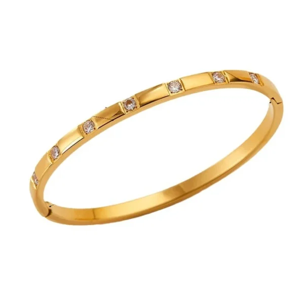 Square Crystal Stations Bangle