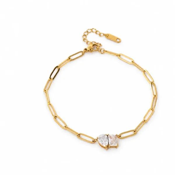 Pear & Square Crystal Necklace or Ring
