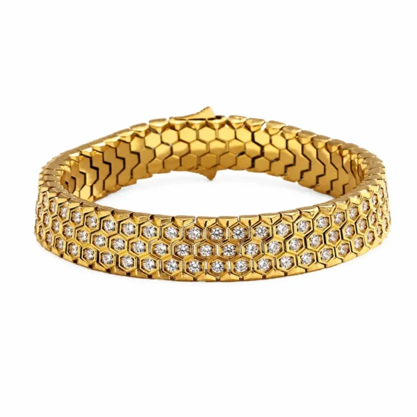 Honeycomb CZ Bracelet