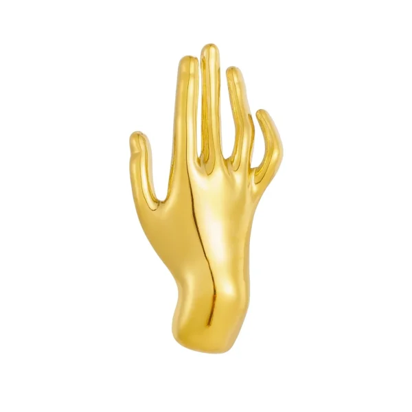 Polished Hand Brooch