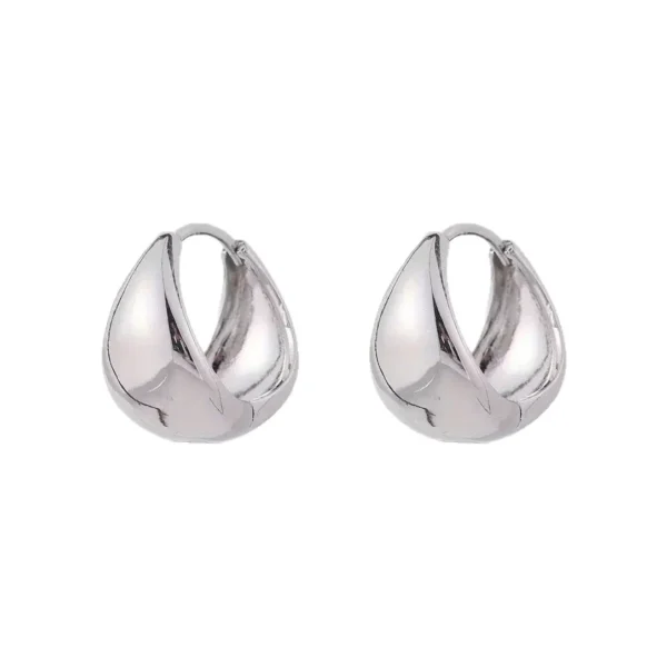 Teardrop Dome Huggie Earrings