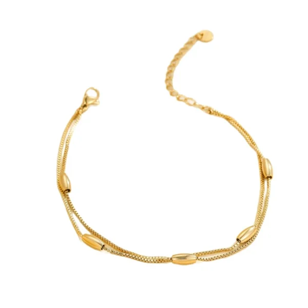 Anklet Collection with Geometric Charms