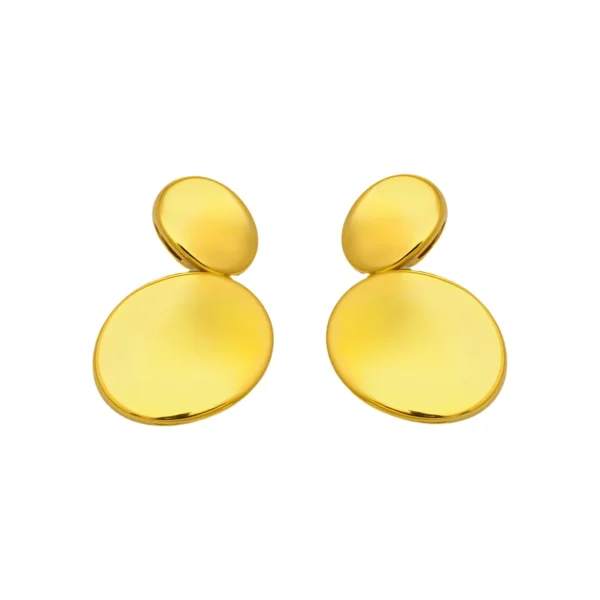 Double Disc Drop Earrings