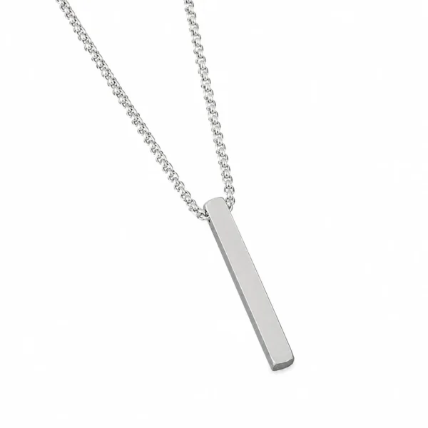 Blank Vertical Bar Pendant Necklace