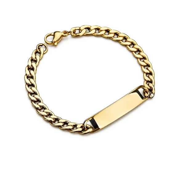 Curb Chain Engravable ID Bracelet