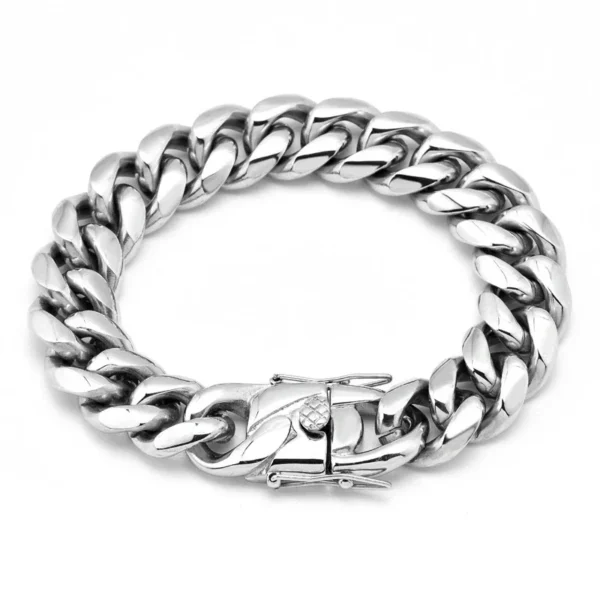Cuban Link Bracelet 21cm Box Clasp