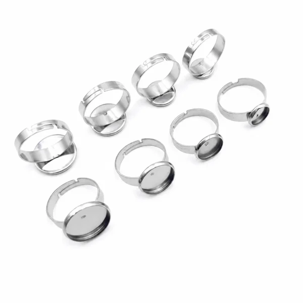 Polished Bezel Cup Adjustable Ring