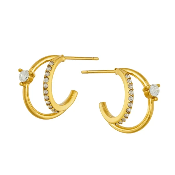 Arc Pavé Hoop Earrings