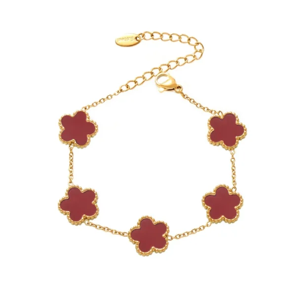 Five Clover Station Chain Bracelet