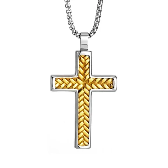 Braided Cross Pendant Necklace