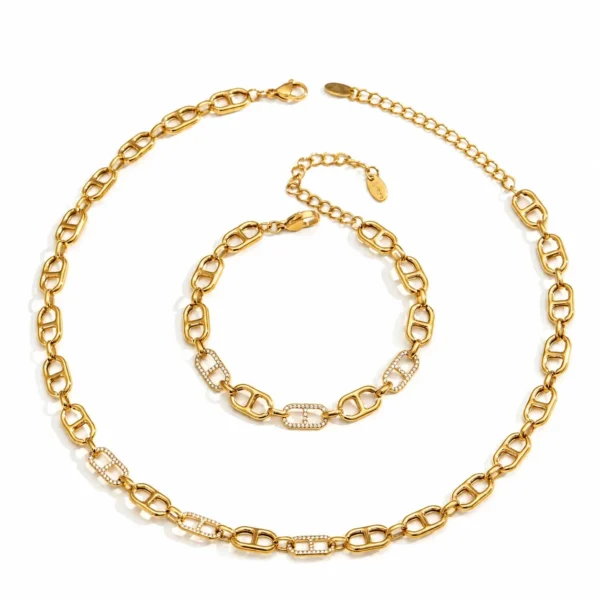 Polished CZ Mariner-Link Jewellery — Choose Your Piece