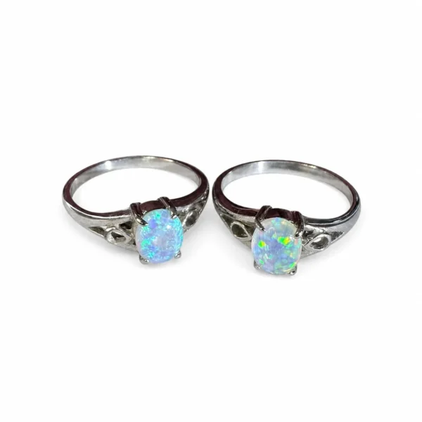 Oval Opal Openwork Signet Ring