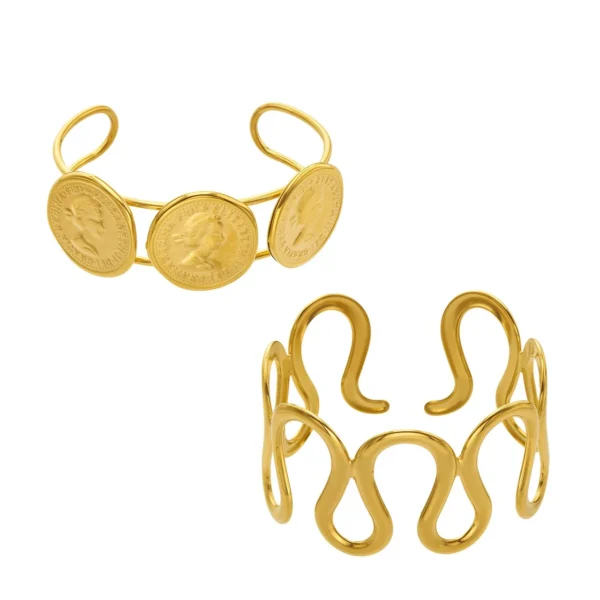 Wave Loop Coin Cuff