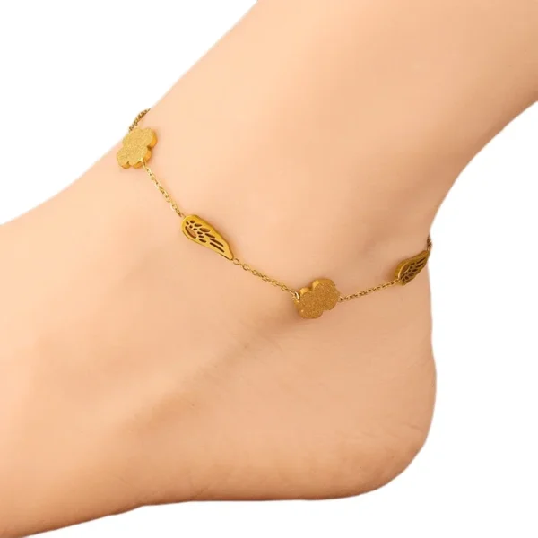 Clover Wing Link Anklet