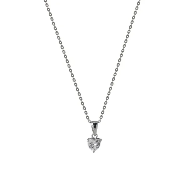 Heart CZ Pendant Necklace