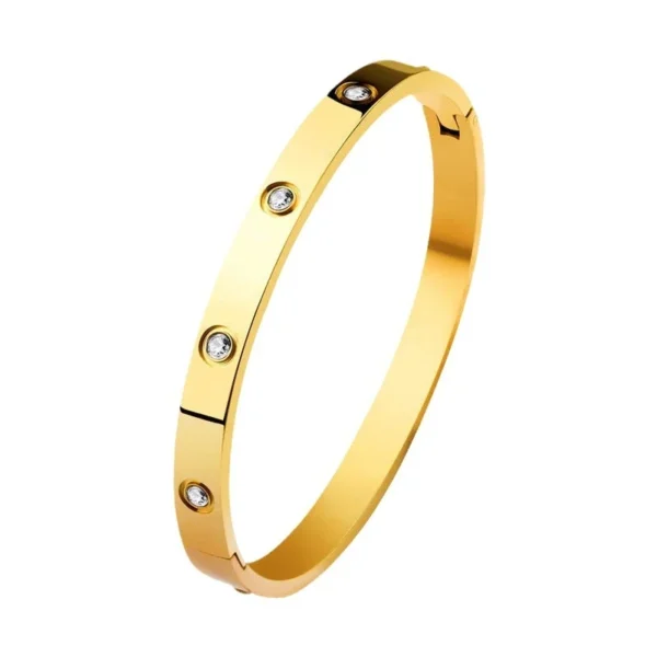 Bezel-Set Crystal Bangle
