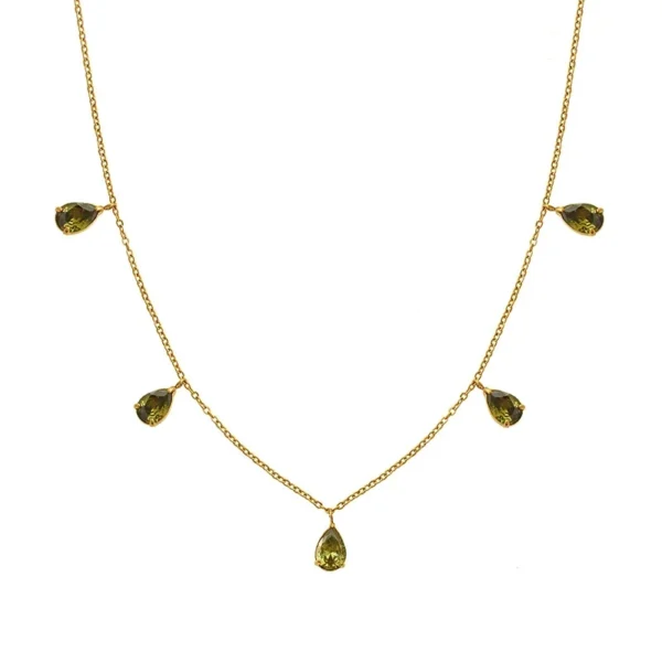 Pear Crystal Necklace