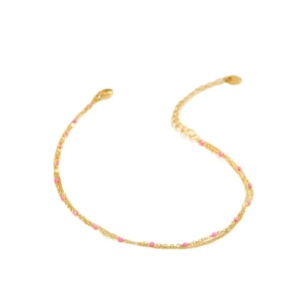 Spaced Color Beads Anklet