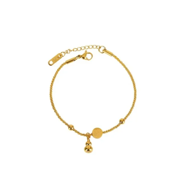 Gourd Charm Bracelet with Fortune Disc