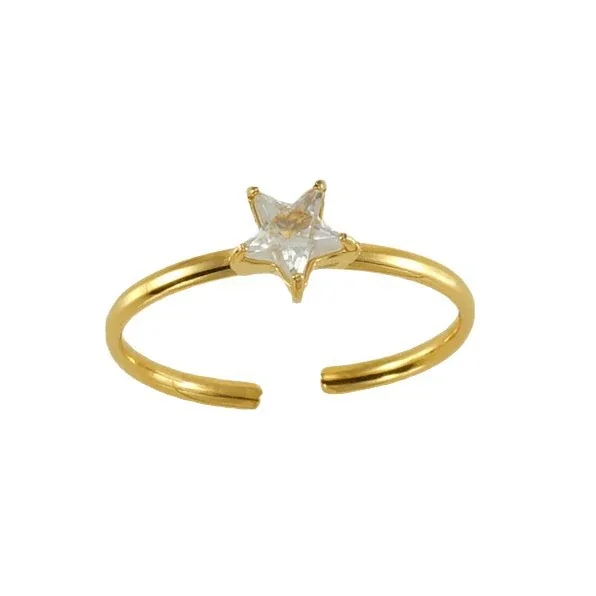 Open Motif CZ Ring