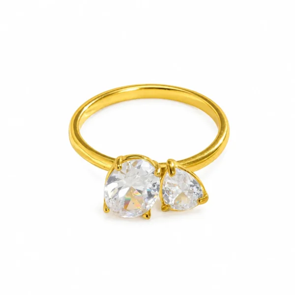 Oval and Pear CZ Ring