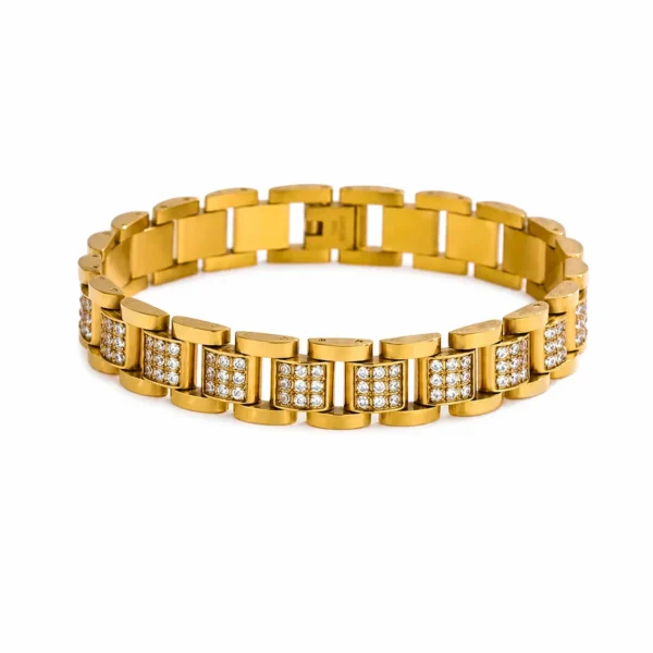 Pavé Tank Chain Bracelet