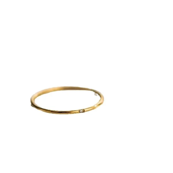 Channel-Set Round CZ Stacking Ring