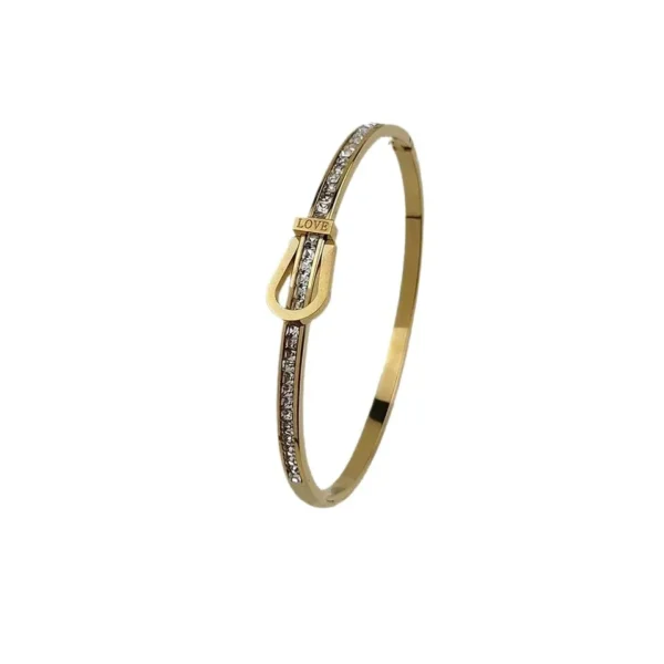 Buckle Bangle with Channel-Set CZ