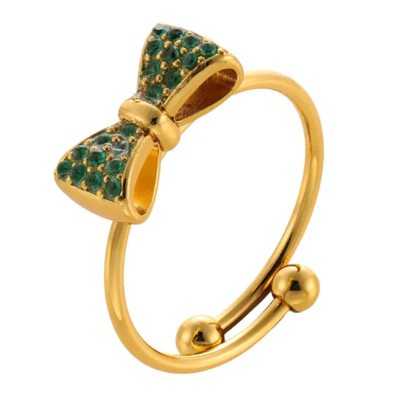 Bow Ring, Pavé Crystals