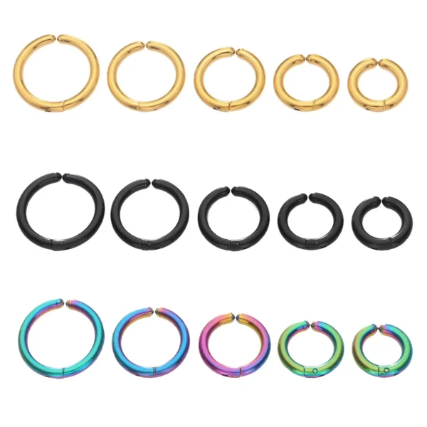 Polished Rounded Hinged Huggie Hoop Earrings
