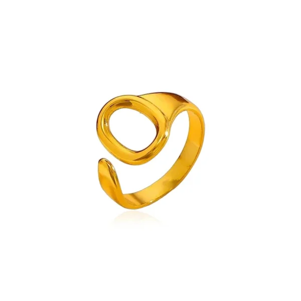 Smooth Oval Open Ring