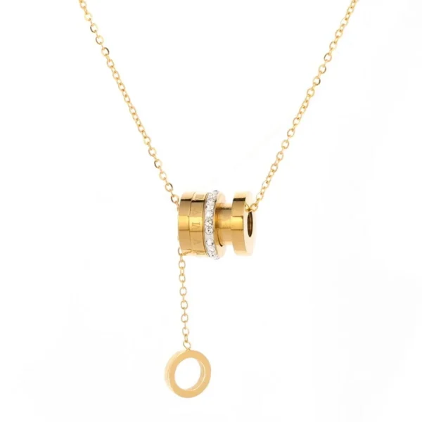 Geometric Crystal Accents Pendant Necklace