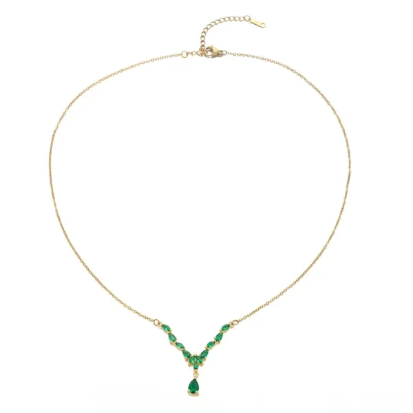 Y-Drop Necklace with Marquise CZ