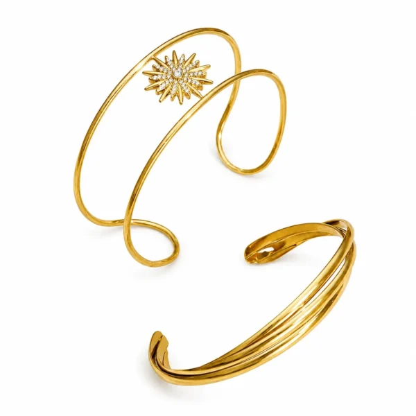Sunburst Triple-Wire Cuff